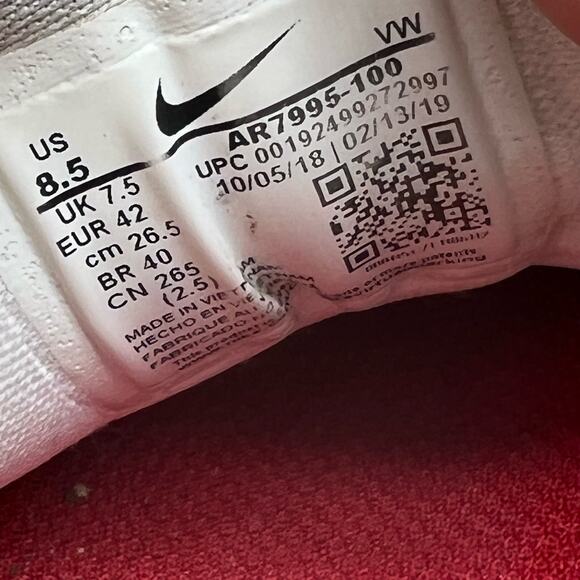 Nike Air Jordan Shoes Mens 8.5 ADG AR7995-100 Golf Shoes White Cement